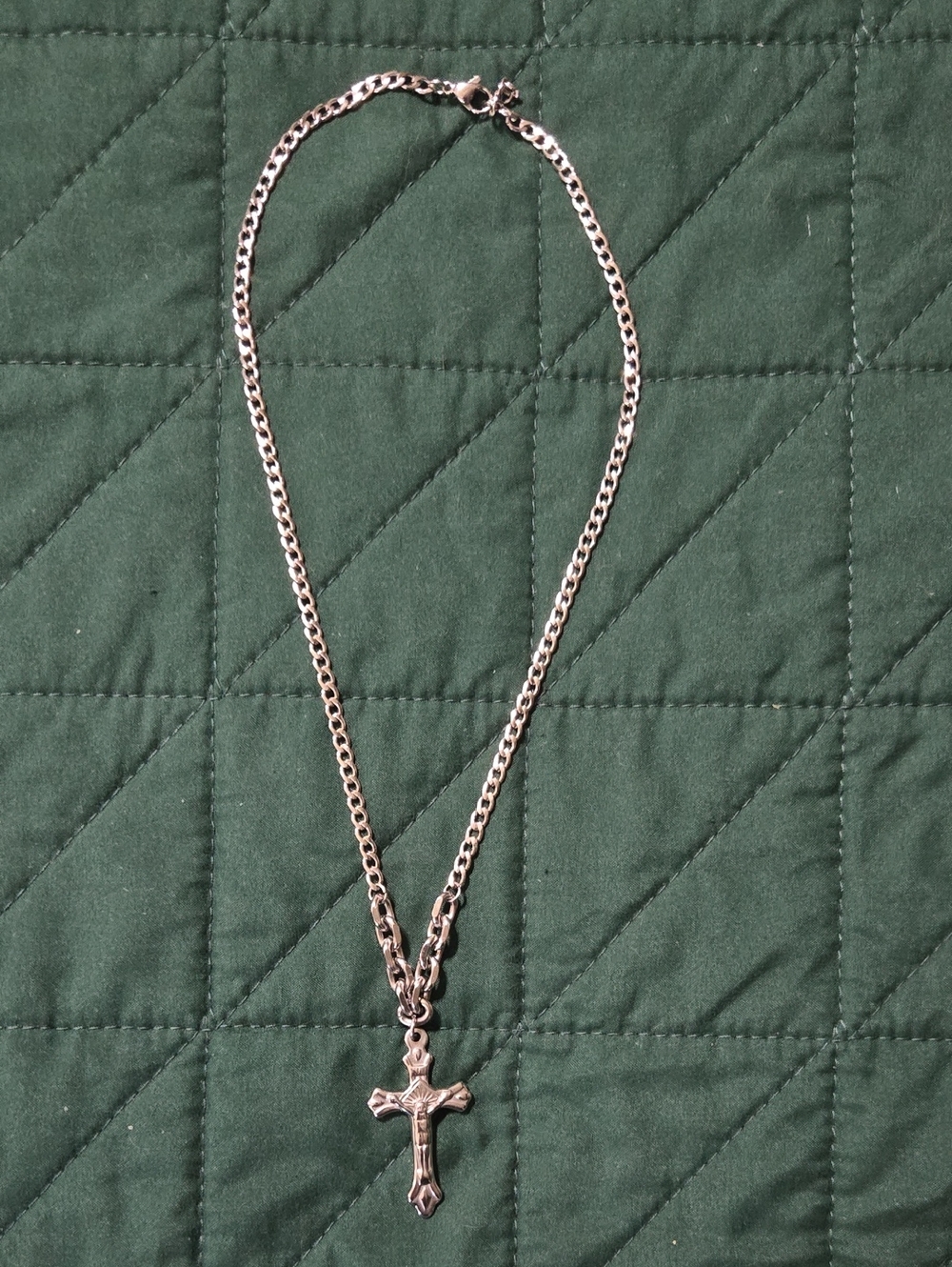 Sterling Silver Cross Pendant Necklace - Silver